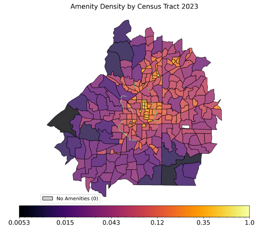 Amenity density map
